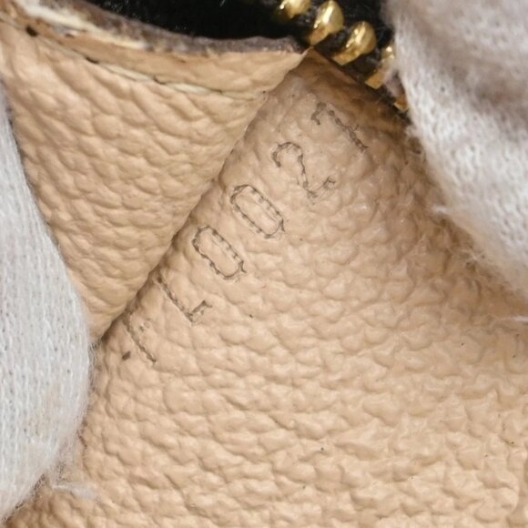 LOUIS VUITTON Logo BUCKET PM Pouch Bag Monogram Leather Brown France - Picture 8 of 13